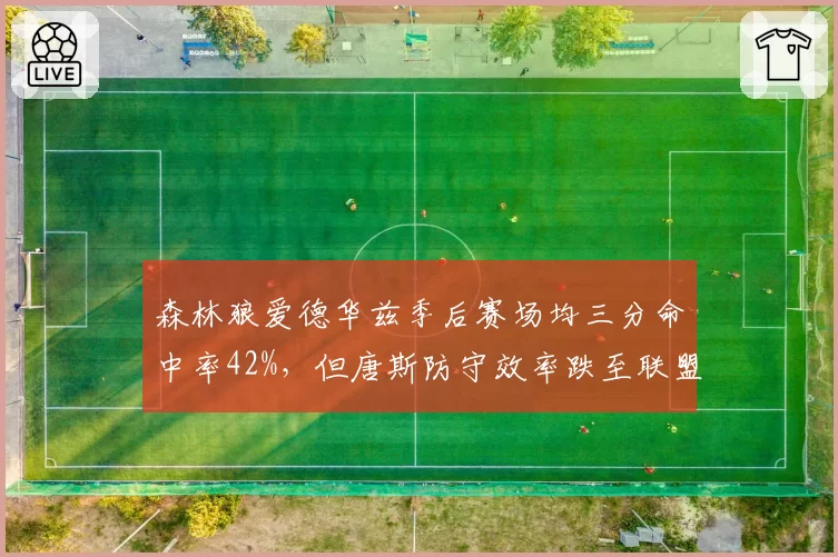 森林狼爱德华兹季后赛场均三分命中率42%，但唐斯防守效率跌至联盟第190位